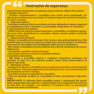 Trampa para Animales Vivos Plegable 66x24x30,5 cm Jaula de Captura de Alambre con Puerta y Asa para Conejos Ratas Roedores Plata