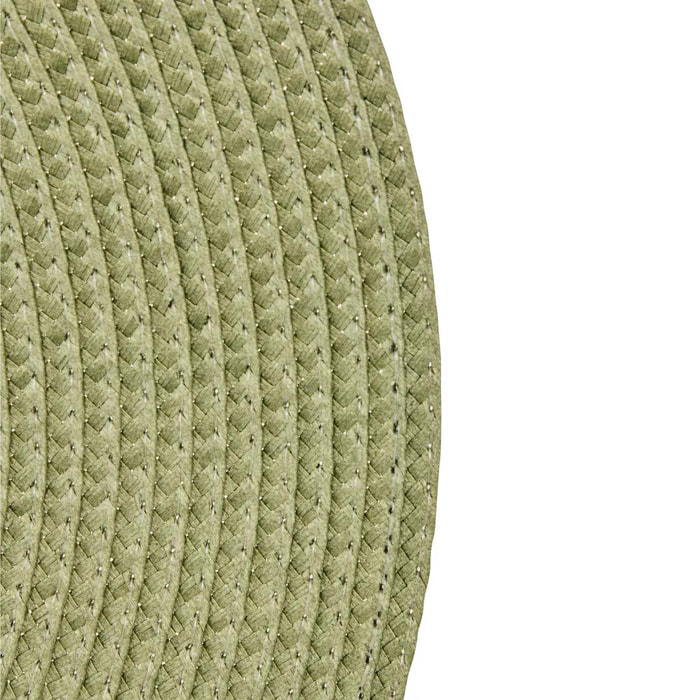 Set de table Tresse vert olive D38xH0,1cm