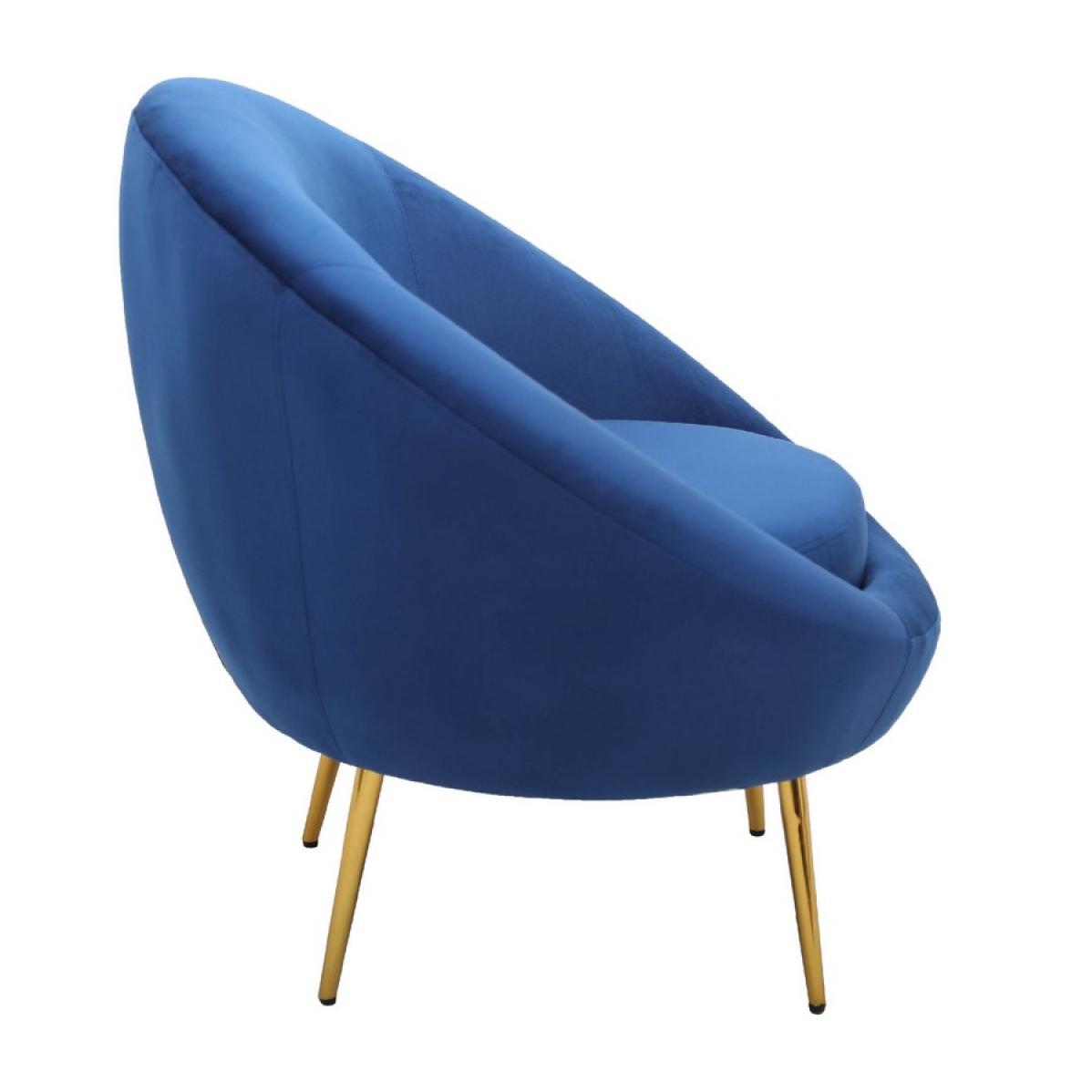 We Home - Poltrona tonda di design in velluto blu