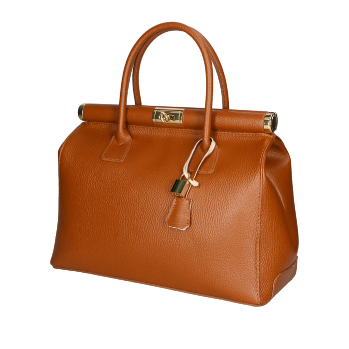 Borsa a mano da donna - Modello Aleria - Vera pelle - 35.0 x 26.0 x 16.0 cm