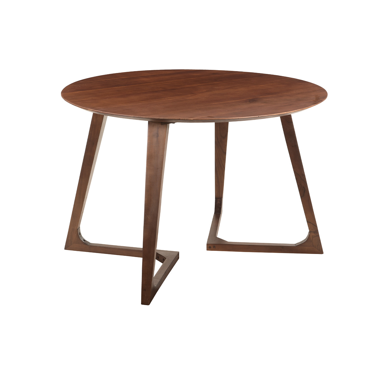 Table design ronde en bois massif L115 cm BANDOL