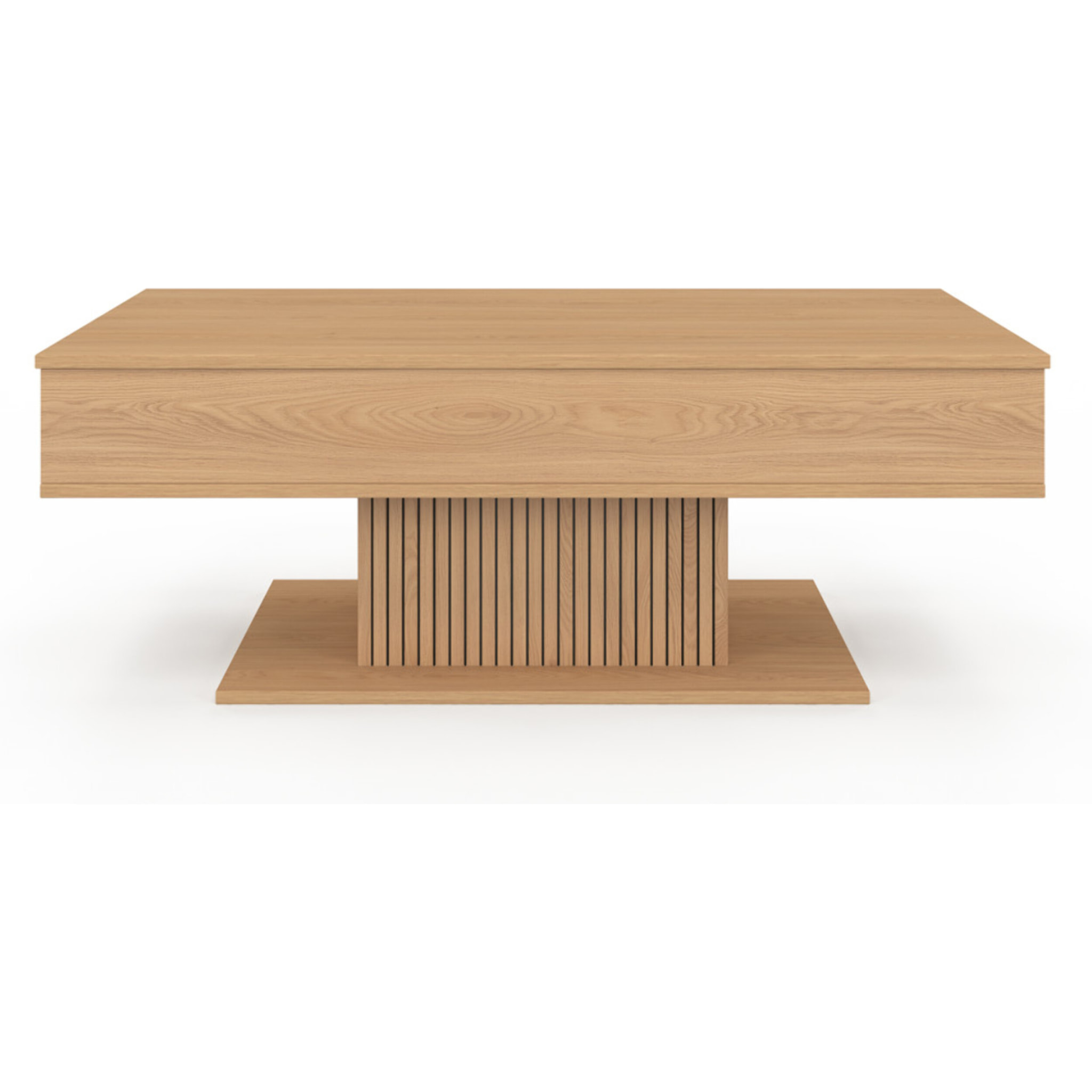 Table basse Tania relevable bois pieds lattes