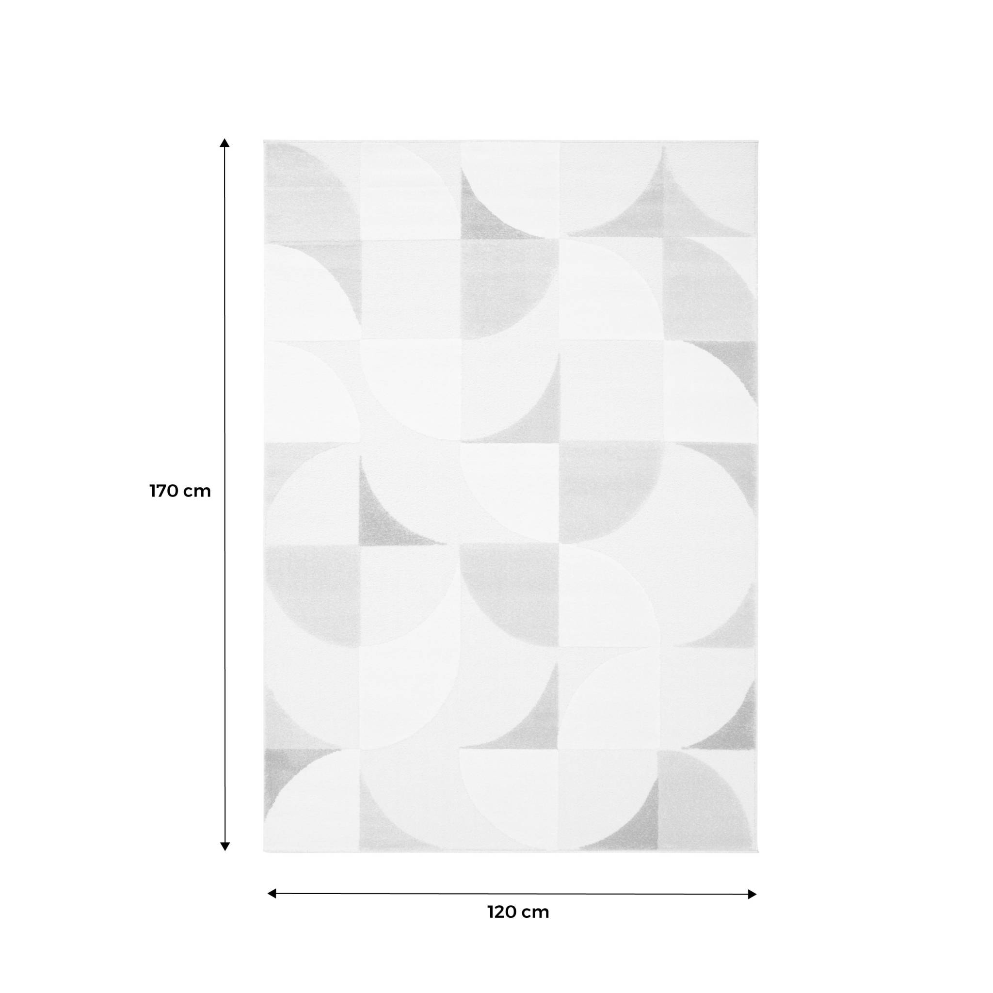 Tapis intérieur motifs rétro crème JON