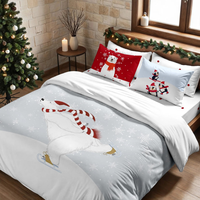 Housse de couette avec clics 100% coton Laponia 55