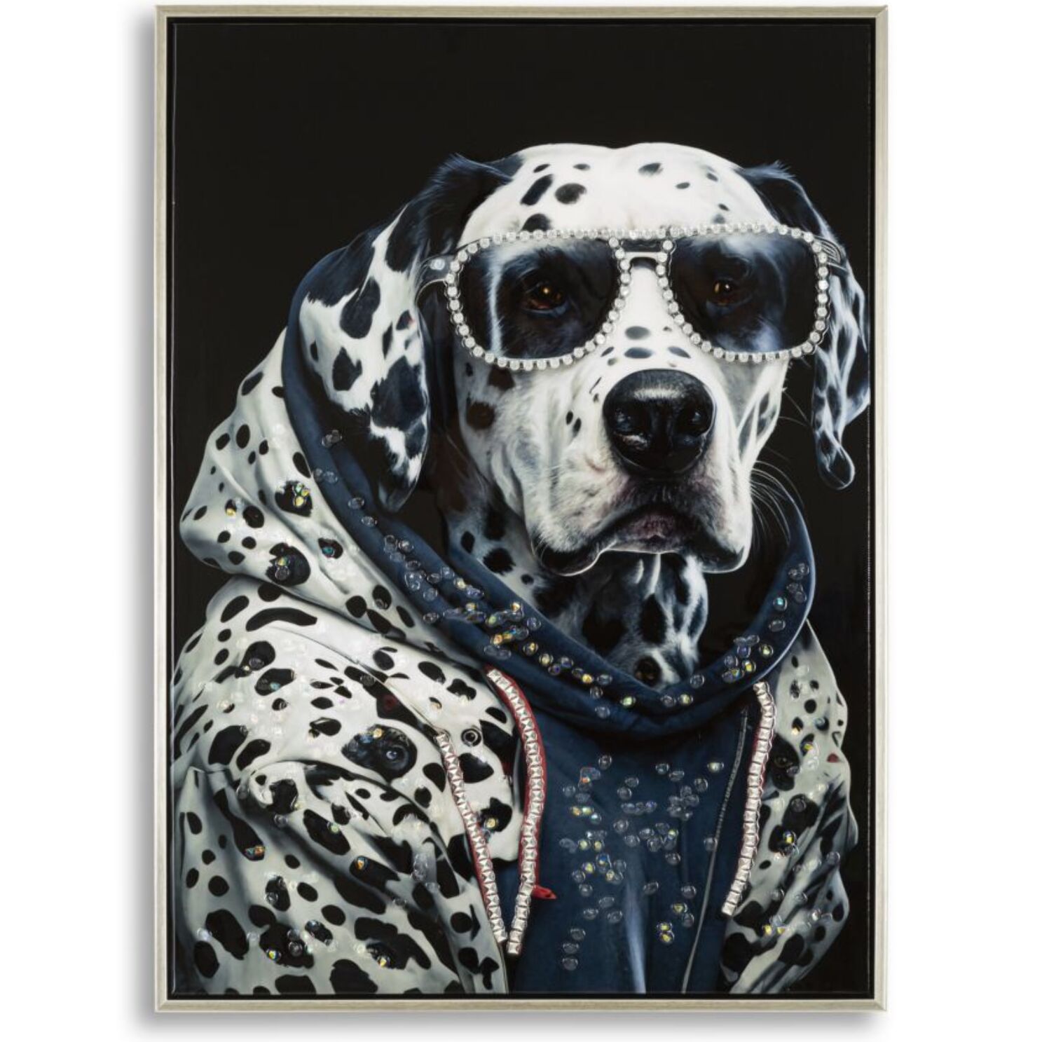 DIPINTO SU TELA LACCATO TRAP C/CORNICE CM 53X3X73