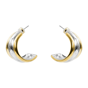Pendientes Darsean acabado oro 18k y plata