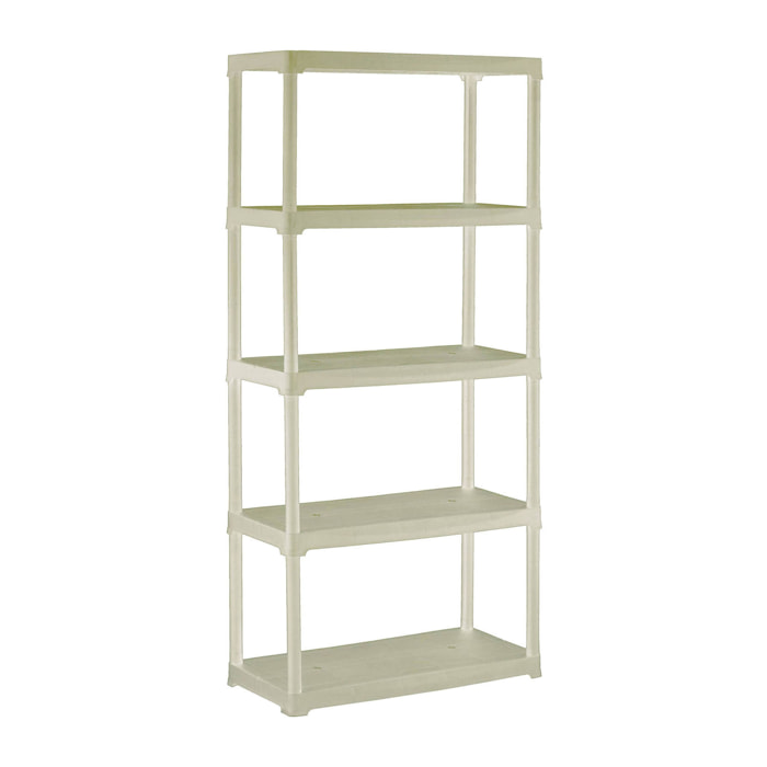 Armadio da esterno Gelsomina, Scaffale outdoor, Armadio balcone multiuso, Armadietto da esterno, 100% Made in Italy, 80x40h176 cm, Bianco