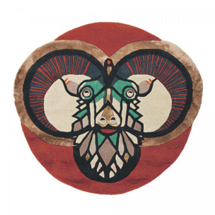 Tapis salon et chambre fait à la main en laine motif fresque LUNICIA