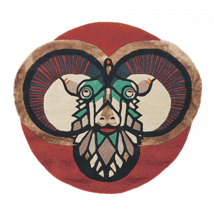 Tapis salon et chambre fait à la main en laine motif fresque LUNICIA