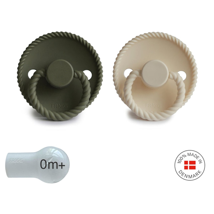 Frigg Pack 2 Chupetes Block Silicona Rope