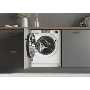 Lave linge séchant hublot encastrable HAIER HWD90B416FWB-FR