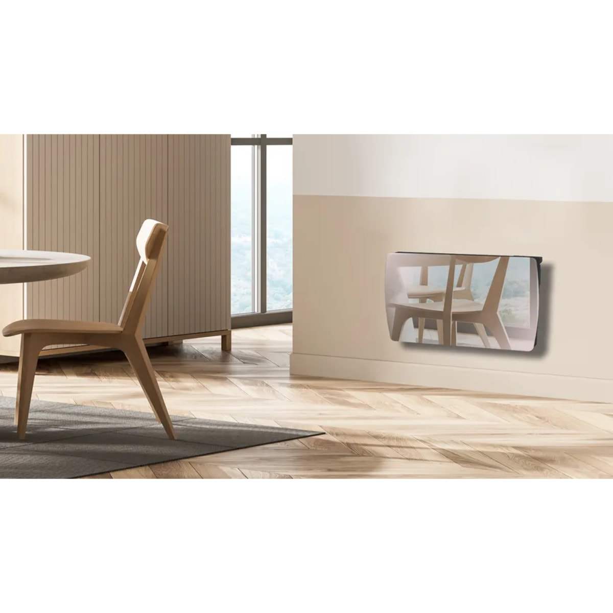 Radiateur Électrique LCD Céramique Miroir 1500W