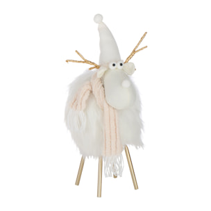 J-Line figurine Renne - polyrésine - blanc/beige - medium