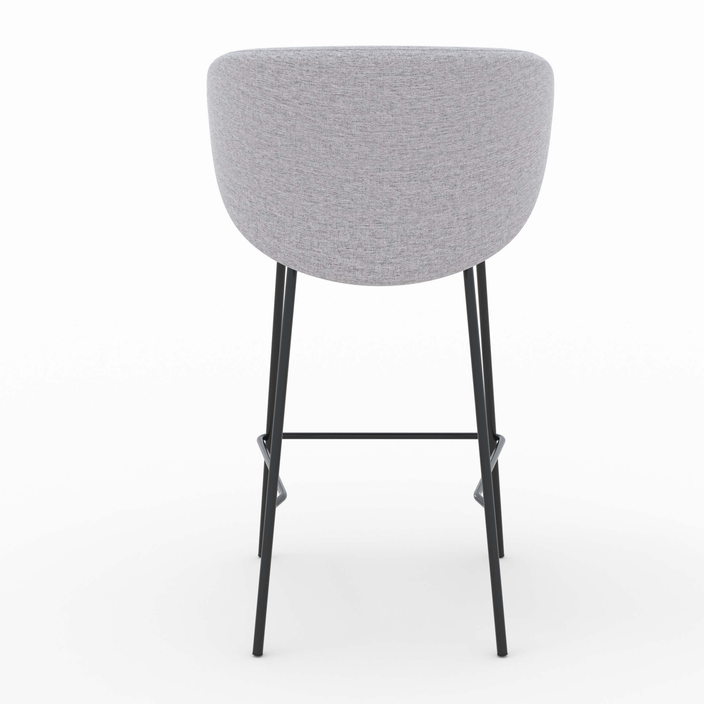 Lot de 2 chaises pour îlot central en tissu gris clair 68 cm - Victoria