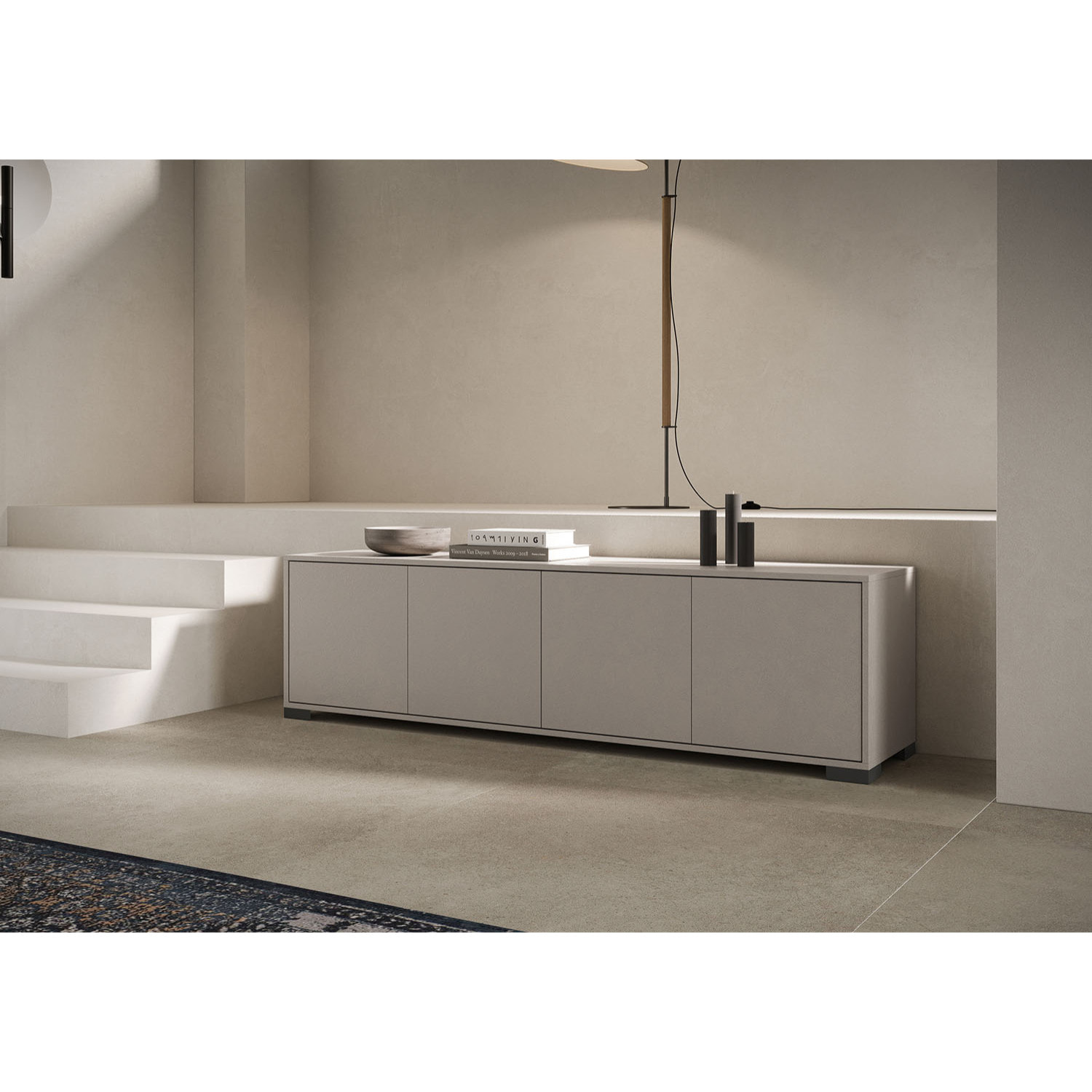 Porta TV 4 ante 172x40x48 cm Lumina cashmere
