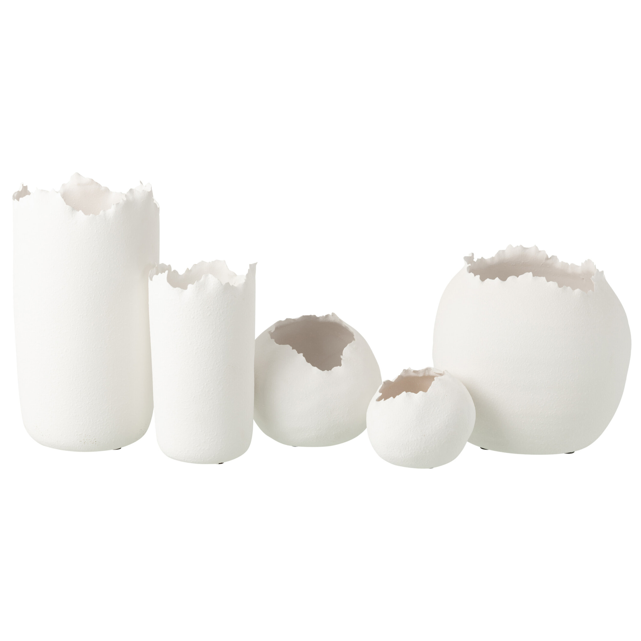 J-Line Cache-pot Irrégulier - céramique - blanc - large