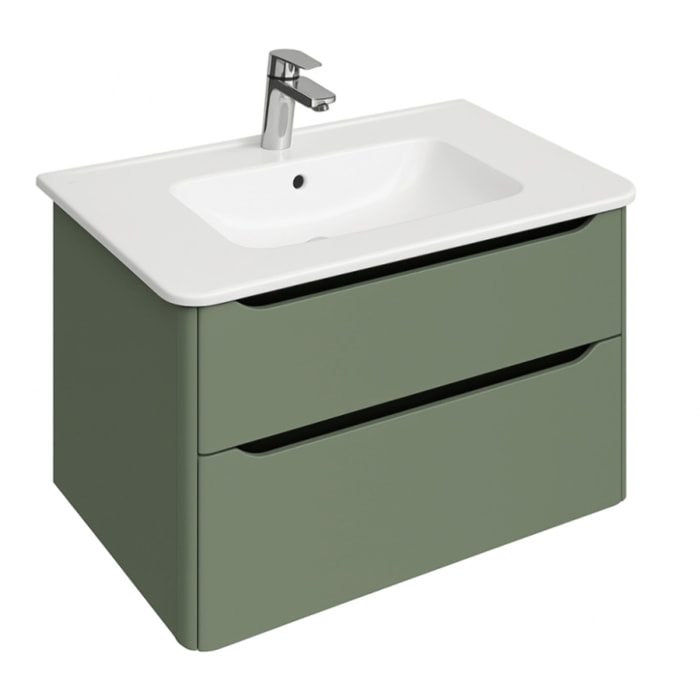 Meuble vasque supendu VITRA Sento Round 120cm Vert mat