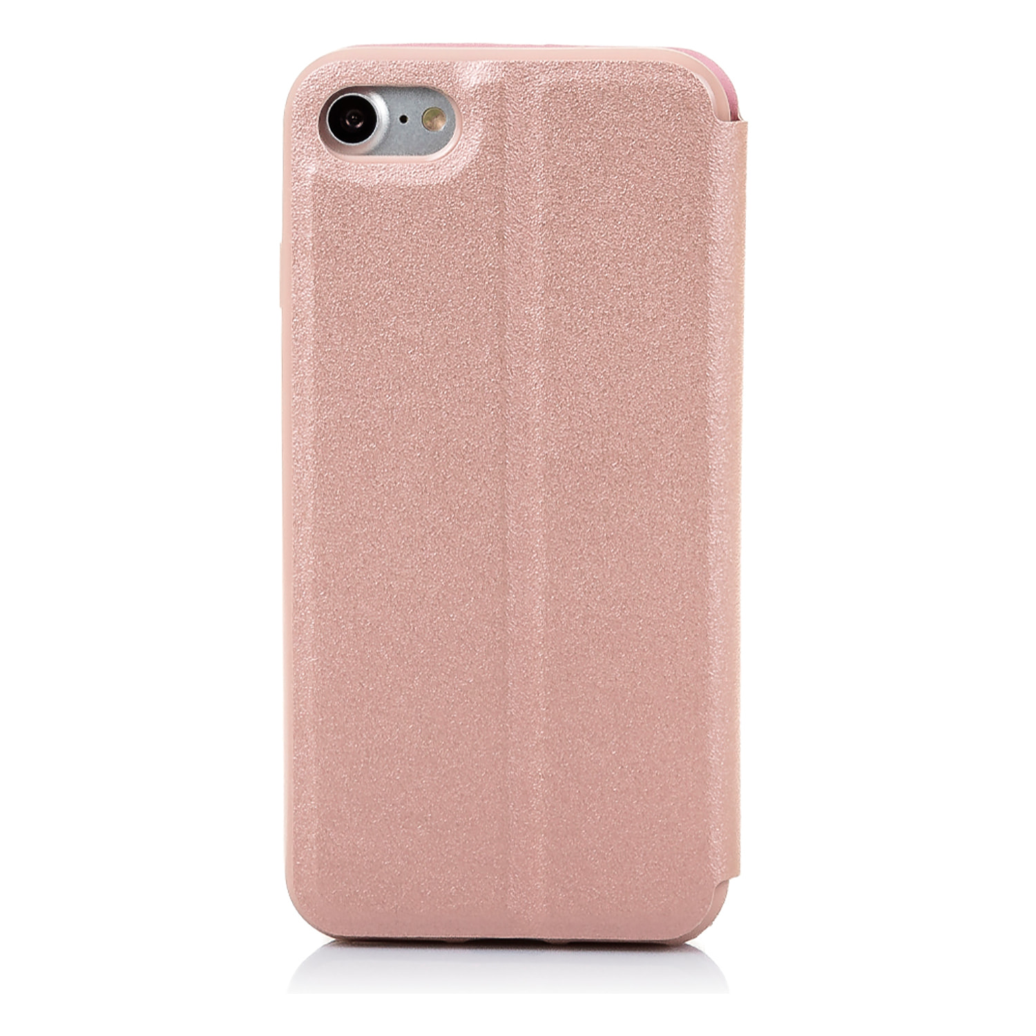 DAM CUSTODIA A LIBRO CON CHIUSURA MAGNETICA A FINESTRA Iphone 7/ Iphone 8 7x1x14 Cm. Colore: oro rosa
