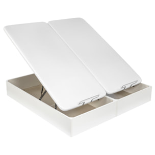 Canapé Abatible 32CM | ENVÍO, MONTAJE Y RECOGIDA ANTIGUO INCLUIDO | Madera | Blanco | Gran capacidad | Tapa 3D | WHAT THE SLEEP