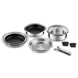 copy of Ycône - Batería de cocina 3 piezas : 1 sartén Ø 24 cm, 2 asas extraíbles y 1 tapa