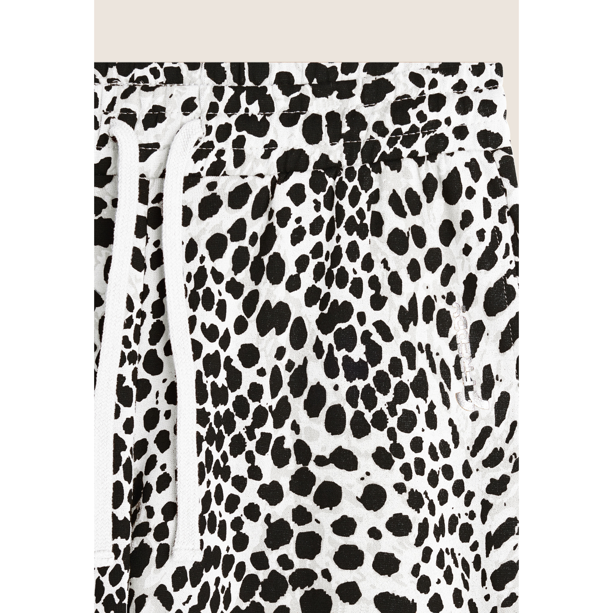 Jogger regular fit in french terry animalier