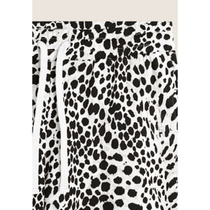 Jogger regular fit in french terry animalier