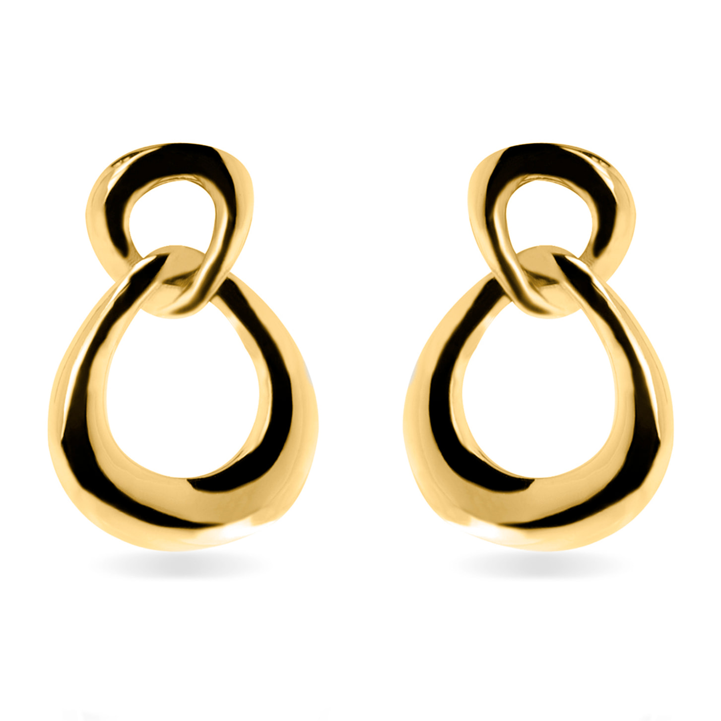 Pendientes acabados en oro amarillo de 18K