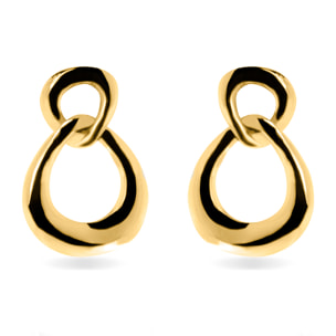 Pendientes acabados en oro amarillo de 18K