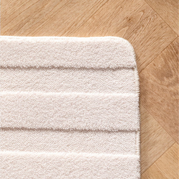 LENNY - Tapis de salon creme au design géométrique