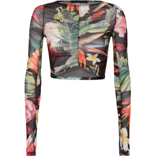 PHILIPP PLEIN Ls Top FLOWERS