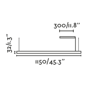 VICO 1150 Colgante negra con florón de superficie