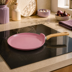 Crêpière 26cm avec revêtement céramique lilas - tous feux COLORAMA