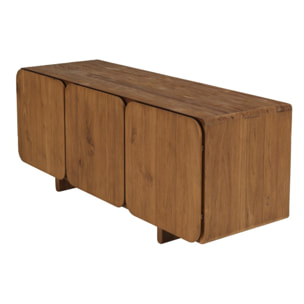SIXTINE - Buffet 3 portes 120x40cm en bois de teck recyclé
