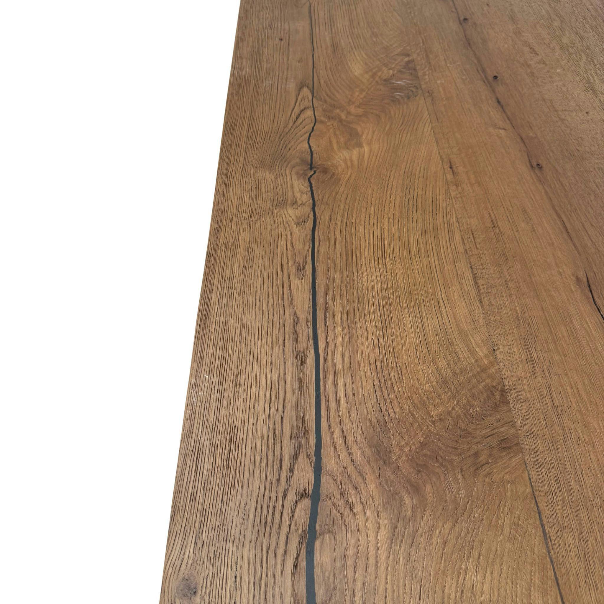 Table de repas chêne/acier 240 cm RIVERSIDE