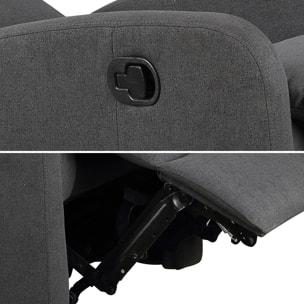 Fauteuil inclinable MAX gris anthracite