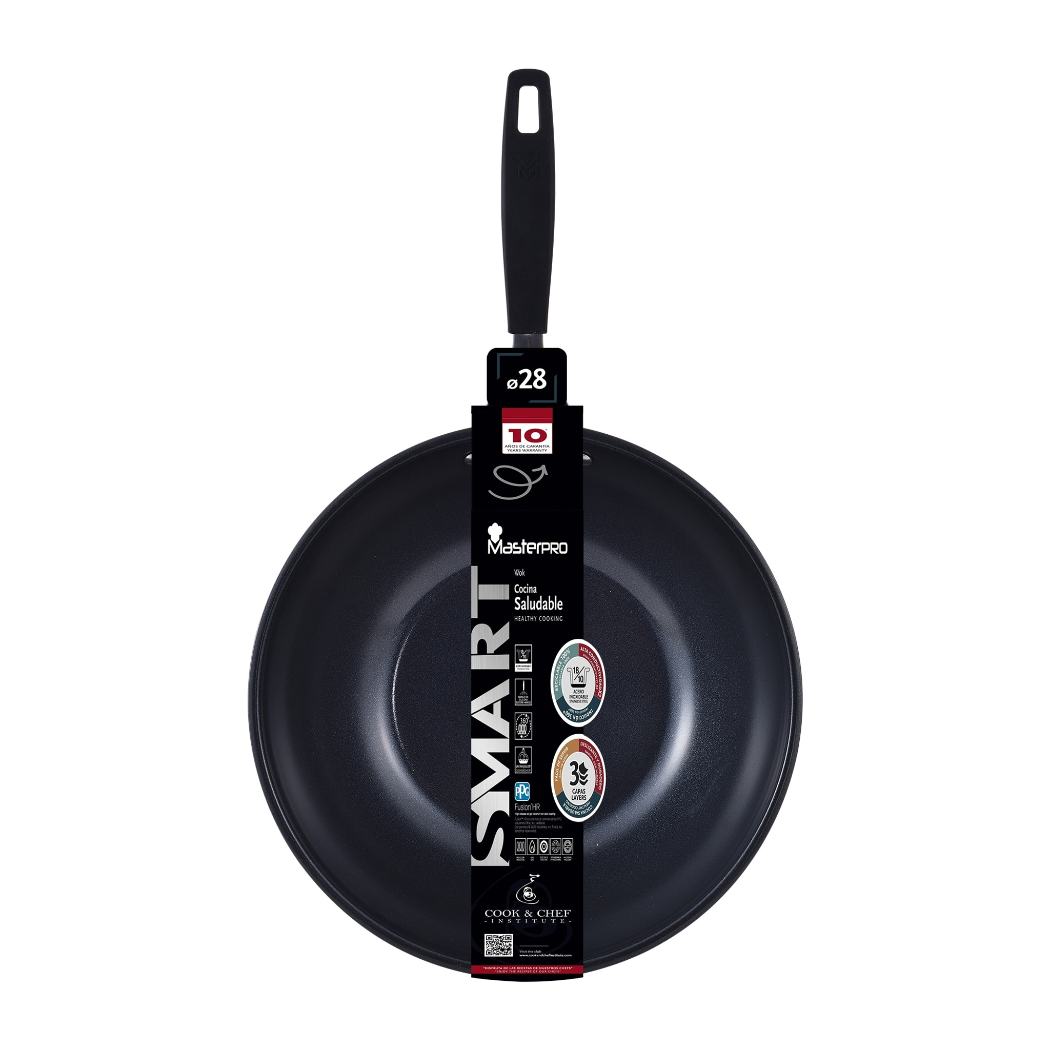WOK 28CM ACERO INOX IND SMART MP