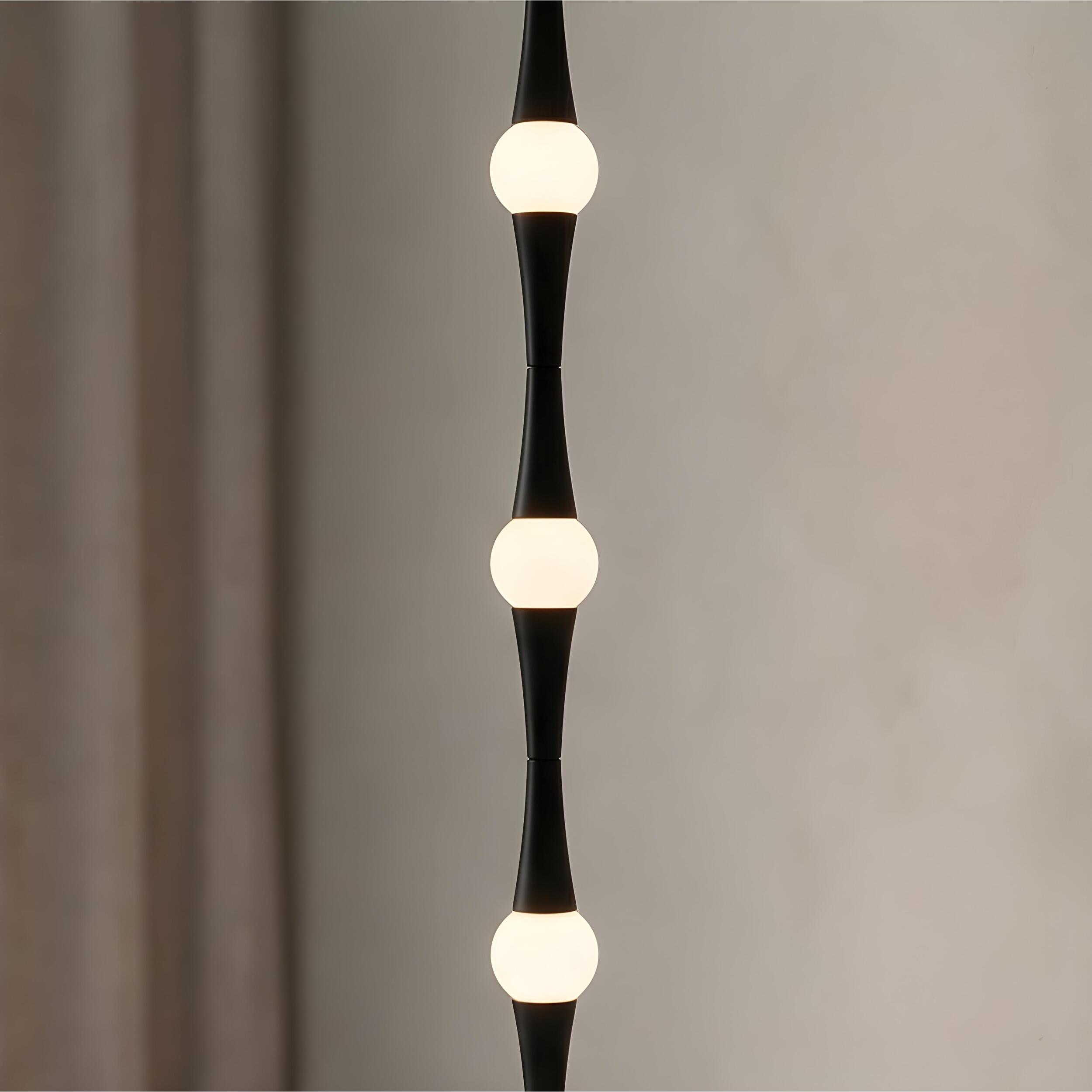 LEDS C4 Colgante Dew Vertical 992mm LED 13 Blanco cálido - 2700K DALI Negro 782lm
