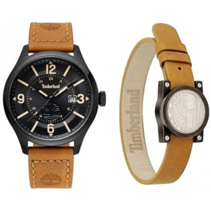 Reloj Timberland TBL-BLAK-SET-20 Hombre Analogico Cuarzo con Correa de Cuero