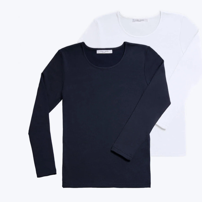 Confezione da 2 maglie termiche a maniche lunghe da donna