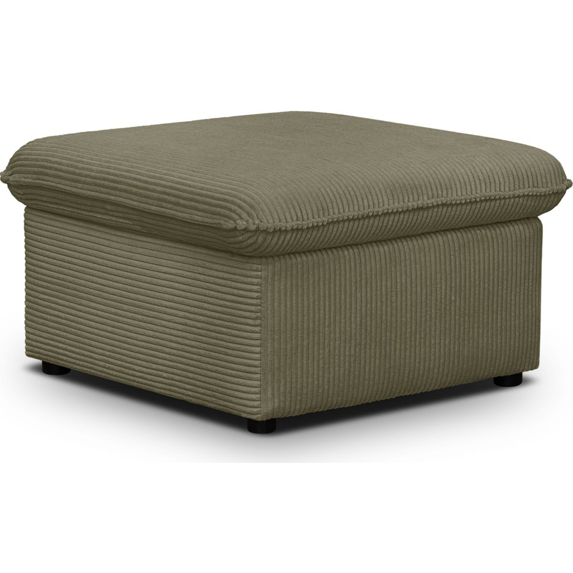 Pouf coffre de rangement en velours côtelé - BAYA