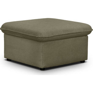 Pouf coffre de rangement en velours côtelé - BAYA
