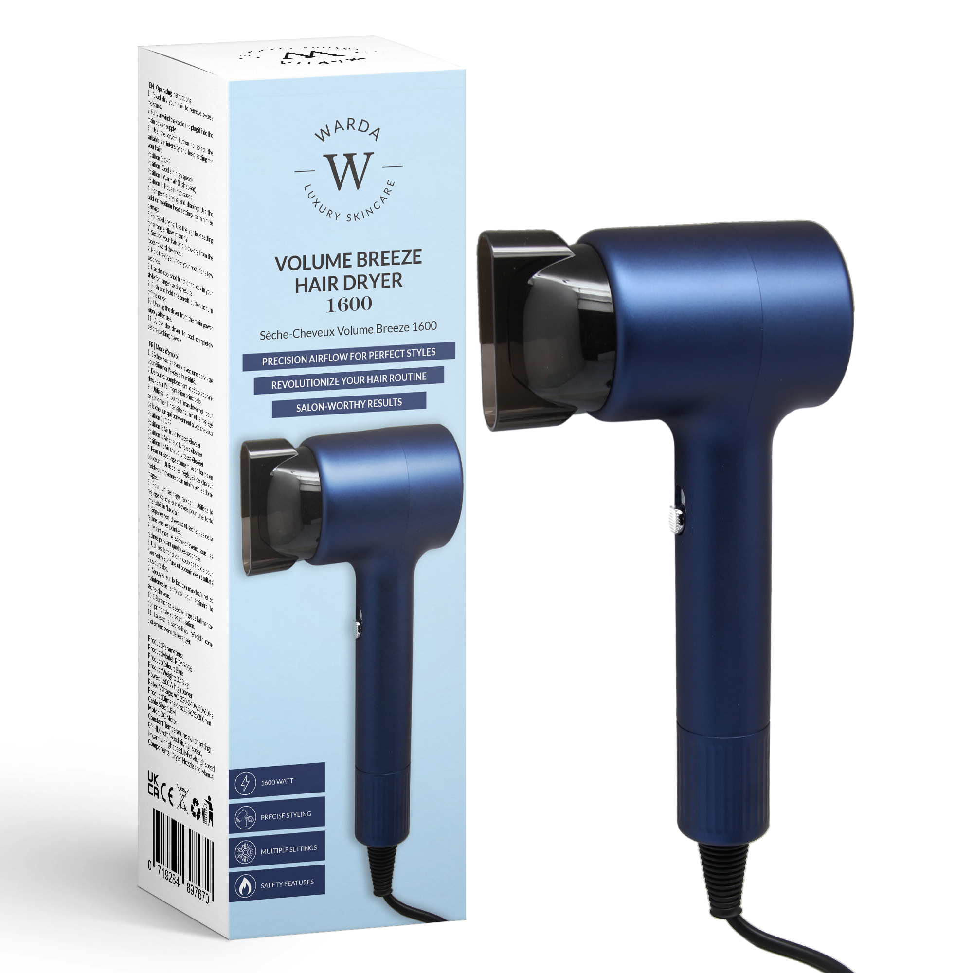 SECADOR DE PELO VOLUME BREEZE 1600