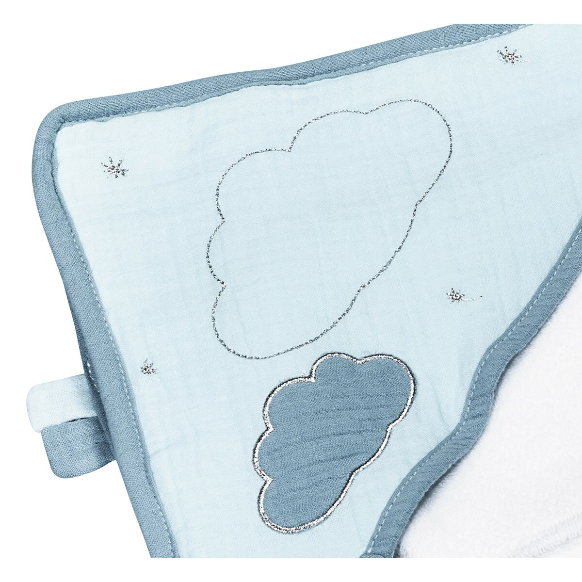 Cape de bain et gant en coton