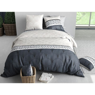 Parure housse de couette imprimée + 2 taies Arcadia