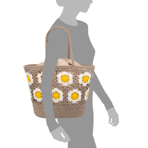 Belbo Bolso de hombro Mujer. Fabricaco en algodón tejido artesanal a mano.