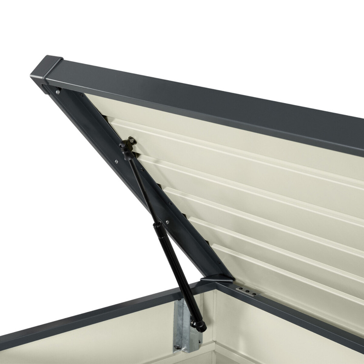 Coffre de jardin métal gris 600L