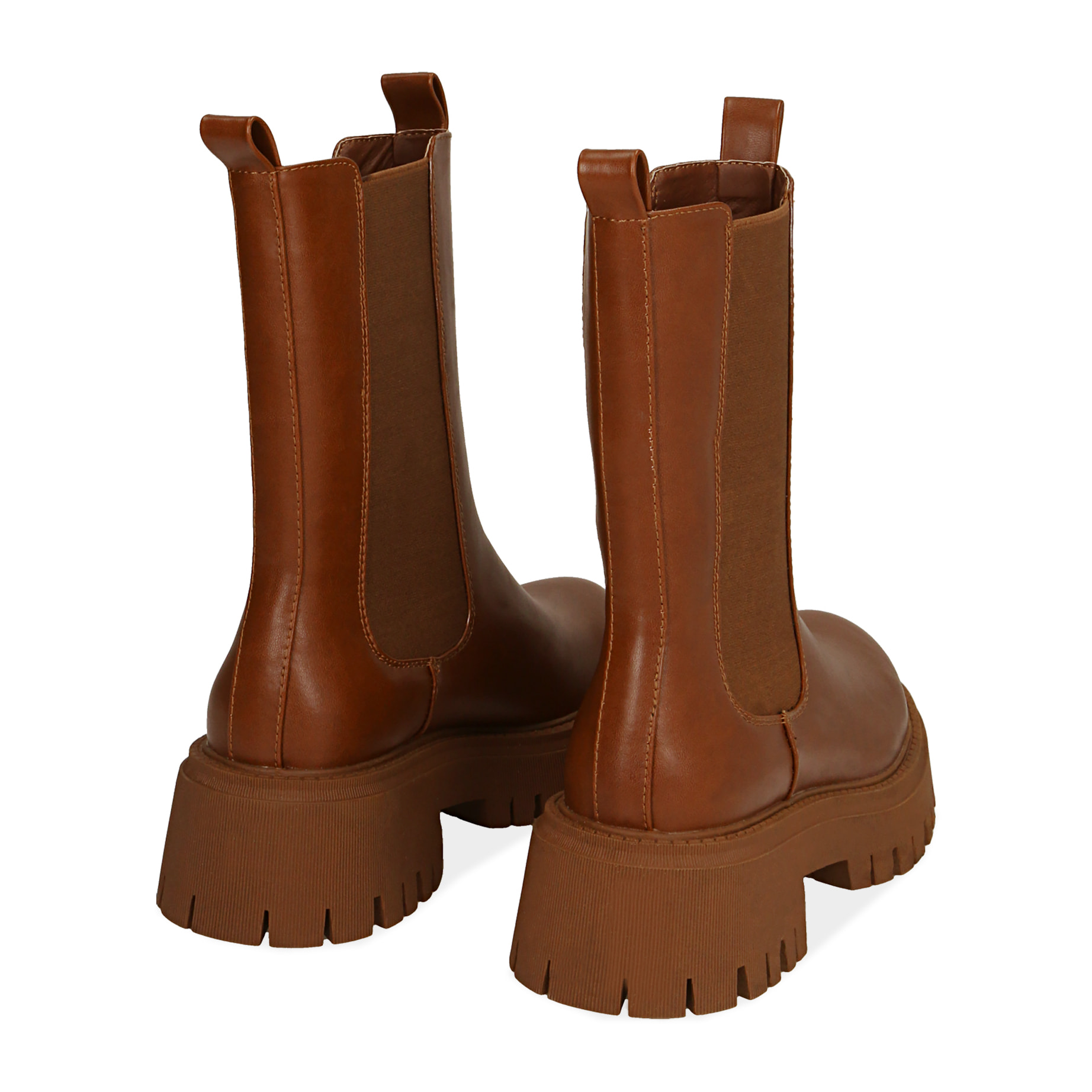 Chelsea boots cognac, tacco 5,5 cm