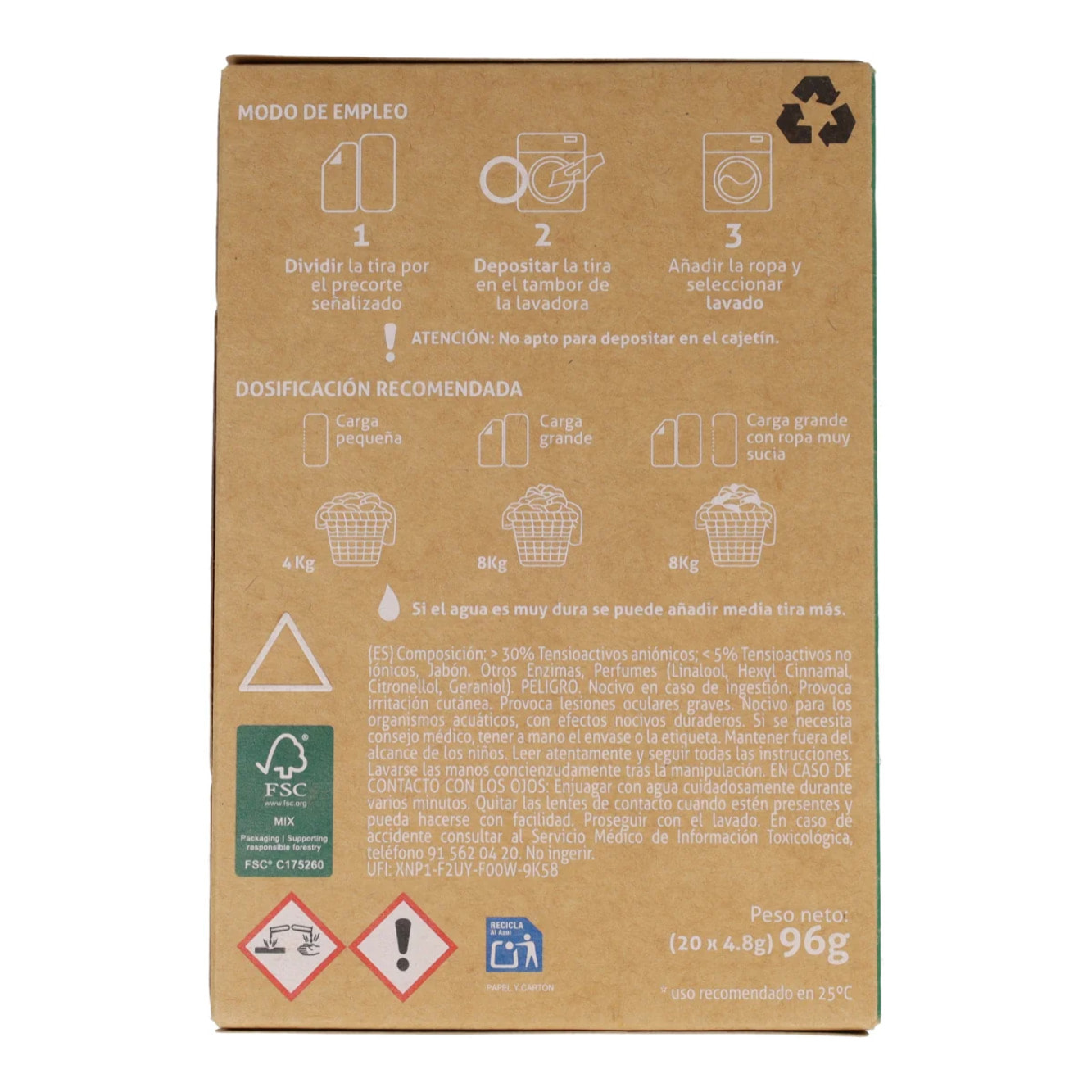 Detergente en tiras Detersolin PRO 40 dosis