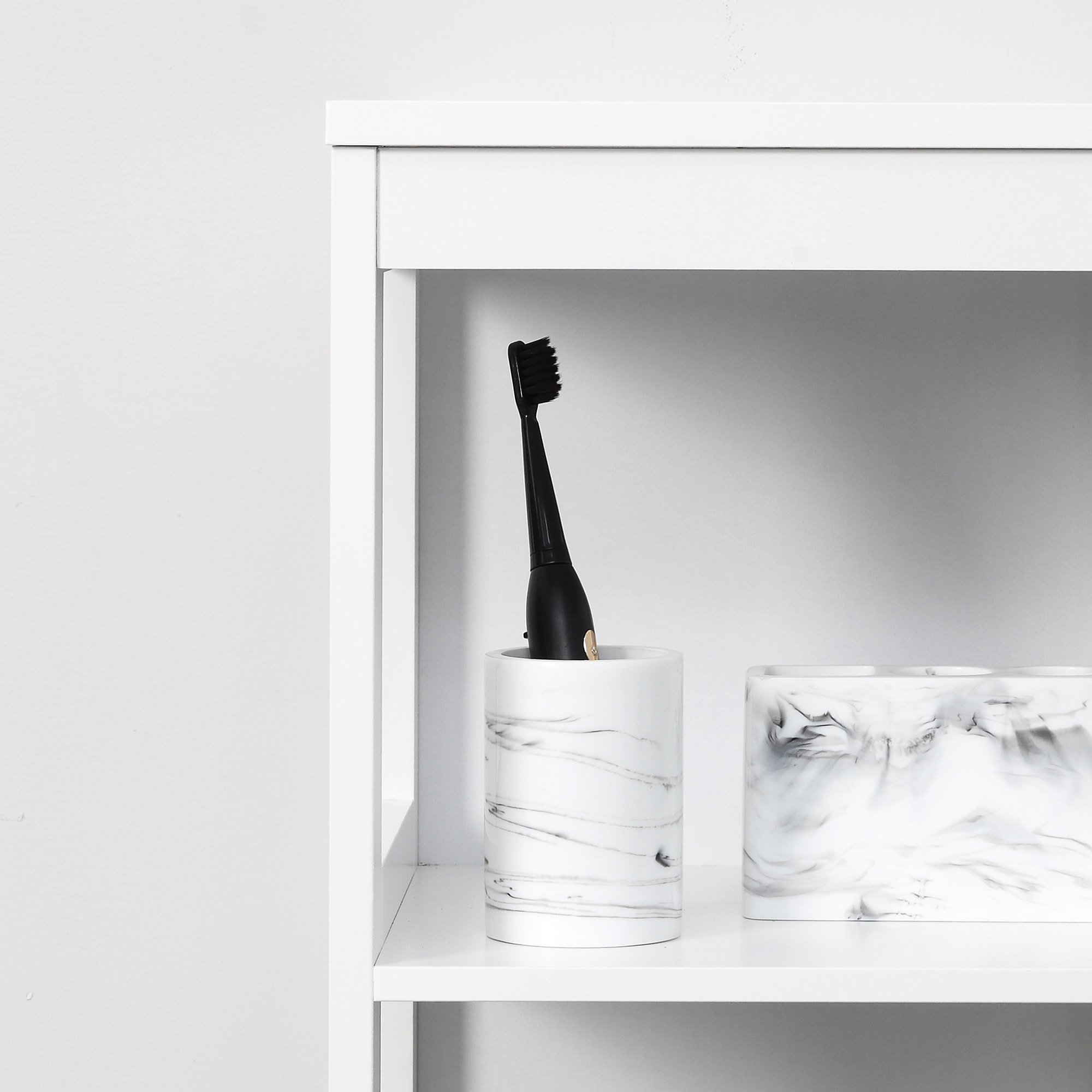 Estantería de Baño de Suelo de 5 Niveles Estilo Moderno Carga 30 kg 30x30x140 cm