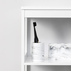 Estantería de Baño de Suelo de 5 Niveles Estilo Moderno Carga 30 kg 30x30x140 cm